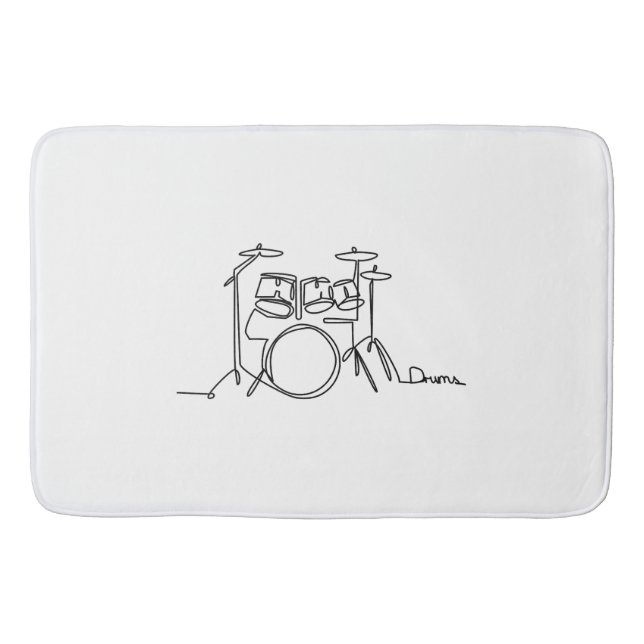 Drummer Music Design One-Line Drums Badrumsmatta (Framsidan)