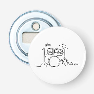 Drummer Music Design One-Line Drums Flasköppnare