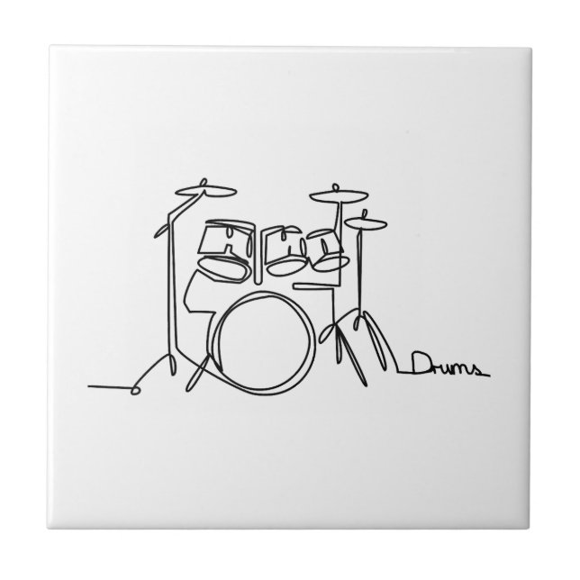 Drummer Music Design One-Line Drums Kakelplatta (Framsidan)