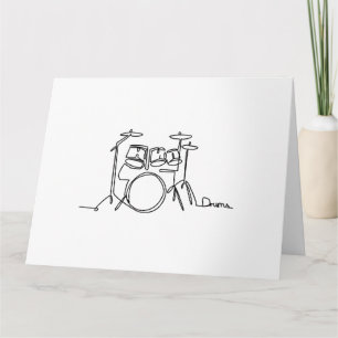 Drummer Music Design One-Line Drums Kort