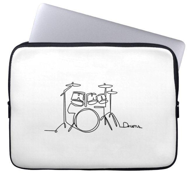 Drummer Music Design One-Line Drums Laptop Fodral (Framsidan)