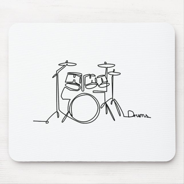 Drummer Music Design One-Line Drums Musmatta (Framsidan)