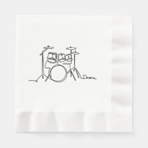 Drummer Music Design One-Line Drums Pappersservett