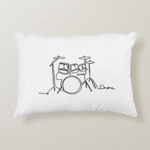 Drummer Music Design One-Line Drums Prydnadskudde