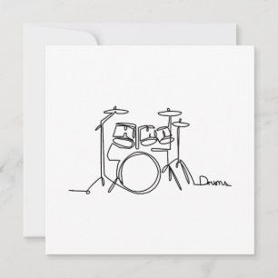 Drummer Music Design One-Line Drums Tack Kort
