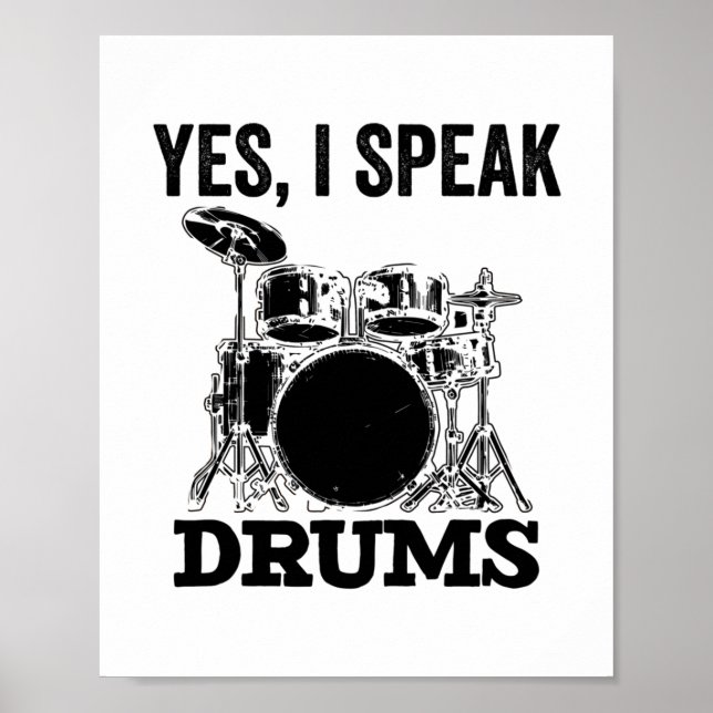 Drummer | Musical Instrument Drums Gift Poster (Framsidan)