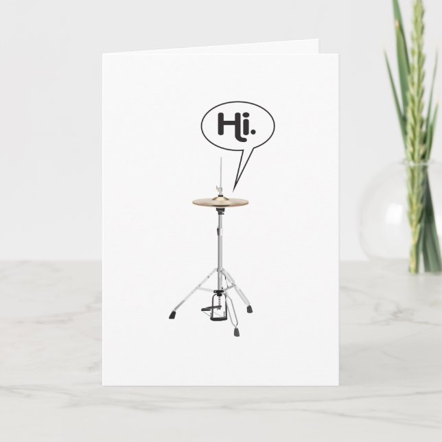 Drummer Musician Hi-Hat Cymbals kommer snart Kort (Framsida)