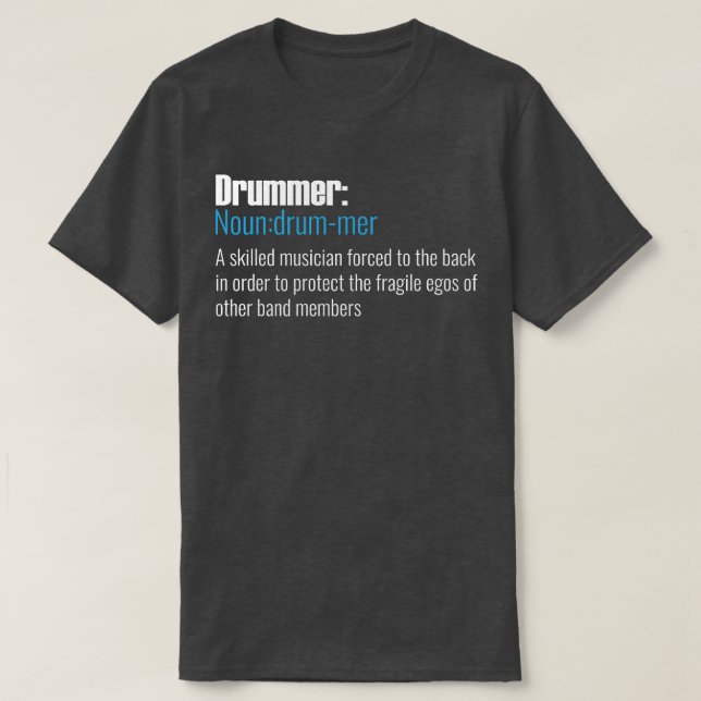 Drummer: Noun T Shirt (Design framsida)