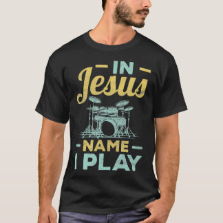 Drummer och Jesus kristna presenter T Shirt
