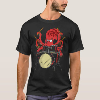 Drummer Octopus Drumsticks Drumset T Shirt