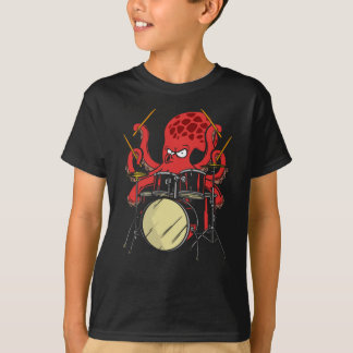 Drummer Octopus Drumsticks Drumset T Shirt