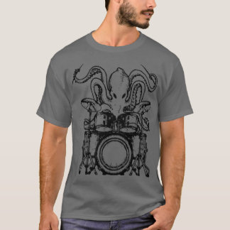 Drummer octopus octopus-trummor t shirt