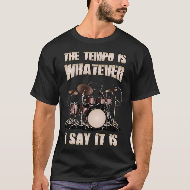Drummer om temat är Spelar ingen roll säger jag at T Shirt (Framsida)