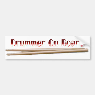 Drummer ombord 10 bildekal