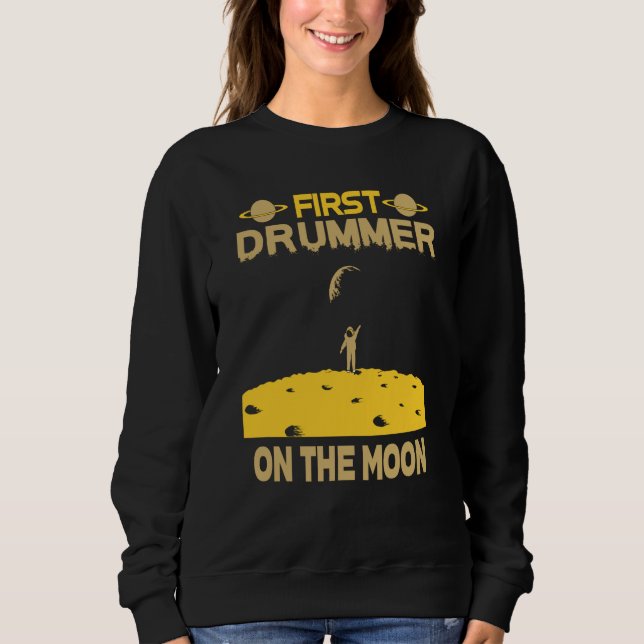 Drummer On The Moon T Shirt (Framsida)