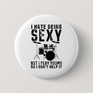 Drummer Ord Drummer Drums Gift Knapp