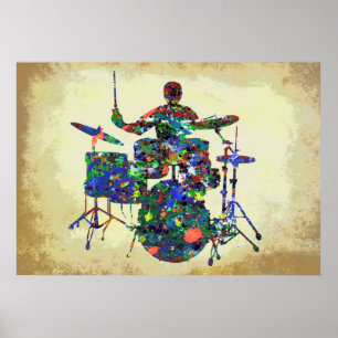 DRUMMER PÅ STAD POSTER