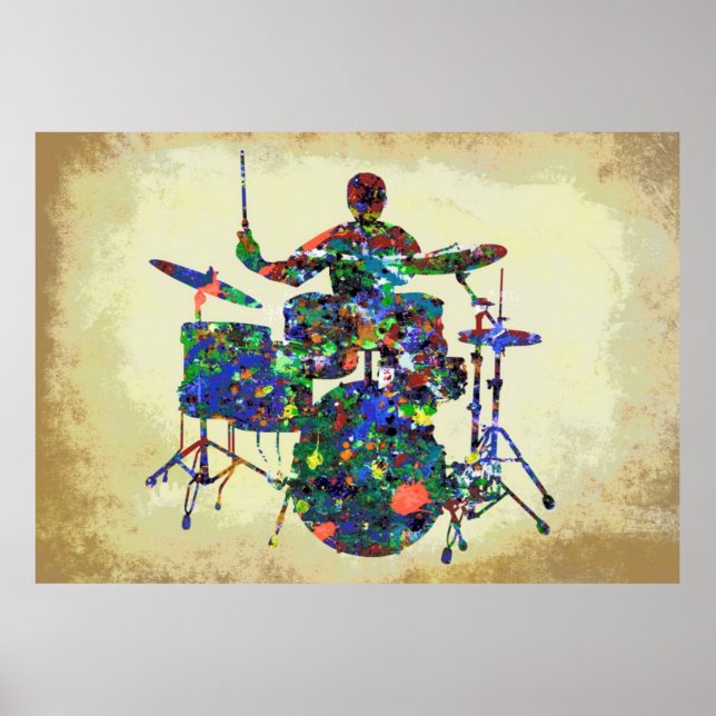DRUMMER PÅ STAD POSTER (Framsidan)