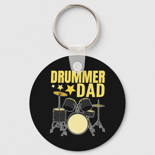 Drummer Pappa Nyckelring (Framsida)