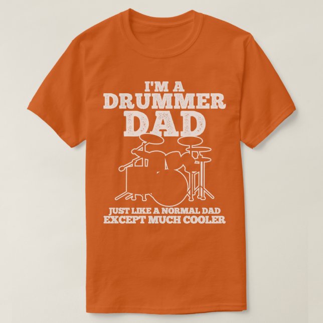 Drummer Pappa T Shirt (Design framsida)