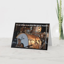 Drummer Percussionist Birthday Card for Kicks Kort