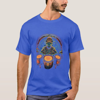 Drummer Percussionist Drums Player Drumming Band v T Shirt