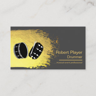 Drummer Percussionist Musical Event Drums Djs Visitkort