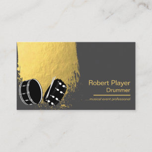 Drummer Percussionist Musical Event Drums Djs Visitkort