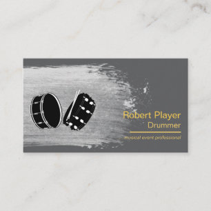 Drummer Percussionist Musical Event Drums Djs Visitkort