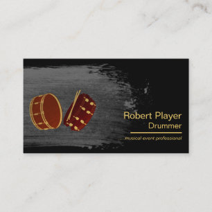 Drummer Percussionist Musical Event Drums Djs Visitkort