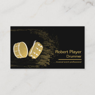 Drummer Percussionist Musical Event Drums Djs Visitkort
