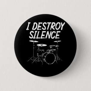 Drummer Quote Drumset Sten Band Drum Musician Knapp
