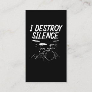 Drummer Quote Drumset Sten Band Drum Musician Visitkort