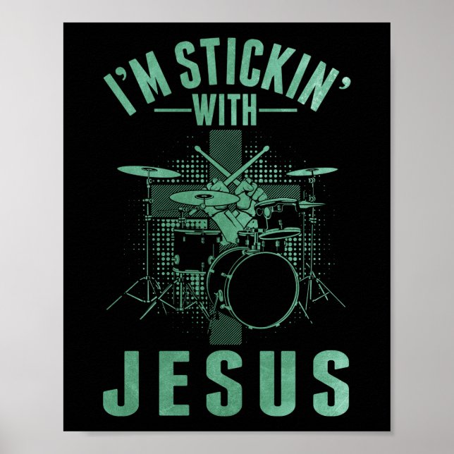 Drummer Religiösa Musician Drum Poster (Framsidan)