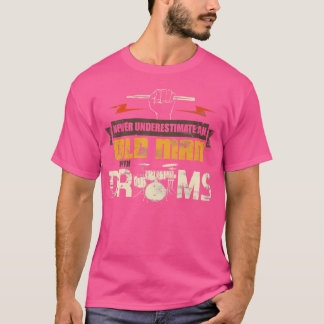 Drummer Retrött Musician Manar Gift Idea Distress T Shirt