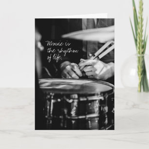 Drummer Rhythm Life Birthday Folets Greeting Card Kort