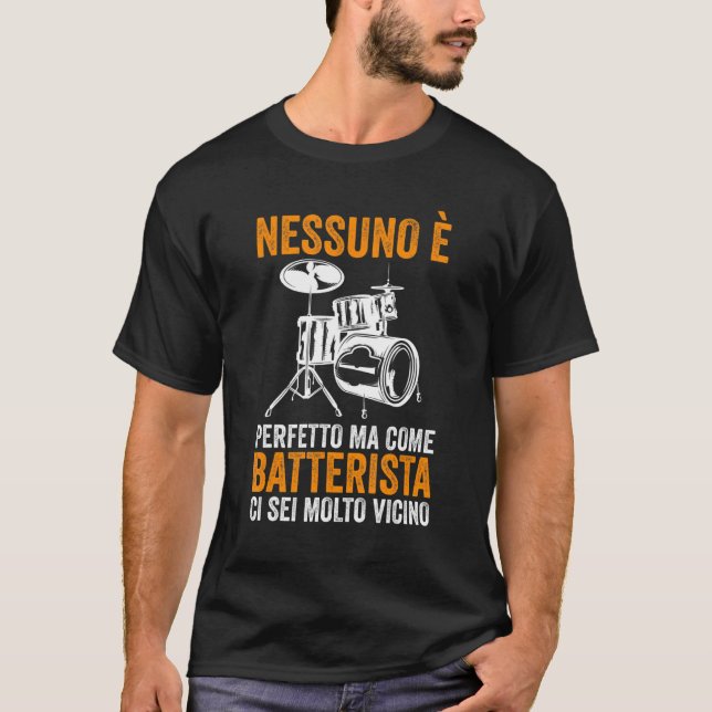 Drummer Rock musik T Shirt (Framsida)