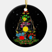 Drummer Santa Gift Drum Drummer Julafton