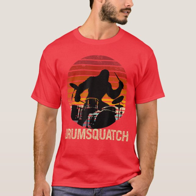 Drummer Sasquatch Music Lover Musician Playinghe D T Shirt (Framsida)