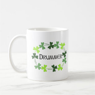 Drummer Shamrock Oval Kaffemugg