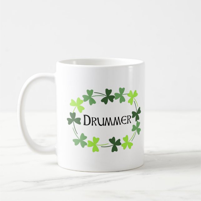 Drummer Shamrock Oval Kaffemugg (Vänster)
