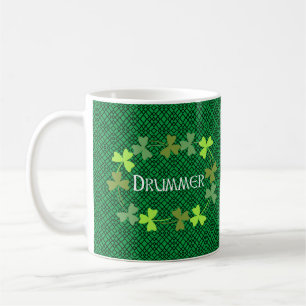 Drummer Shamrock Oval Kaffemugg
