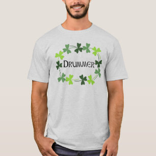 Drummer Shamrock Oval T Shirt