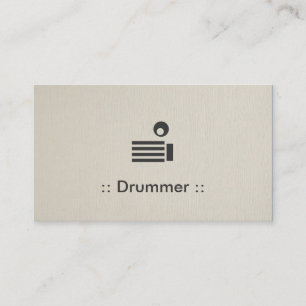 Drummer Simple Elegant Professionell Visitkort