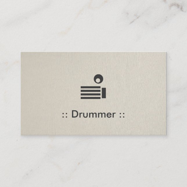 Drummer Simple Elegant Professionell Visitkort (Framsida)