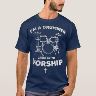 Drummer Skapat till den kristna Faith-gåvan till T Shirt