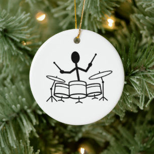 Drummer Stick figur Julgransprydnad Keramik
