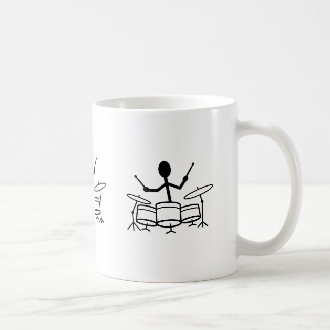 Drummer Stick figur Kaffemugg (Höger)