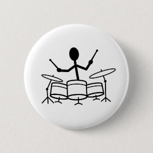 Drummer Stick figur Knapp