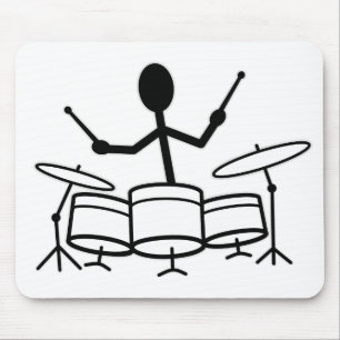 Drummer Stick figur Musmatta
